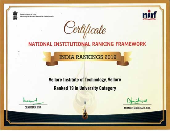 NIRF RANK 2019