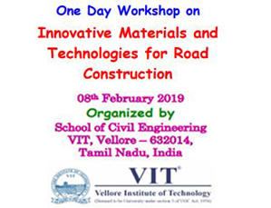 One Day Workshop on Innovative Materials and Technologies for Road Construction