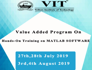 Value Added Program On HANDS-ON TRAINING ON MATLAB SOFTWARE