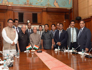 Chancellor meeting with Hon.President of India, His Excellency...