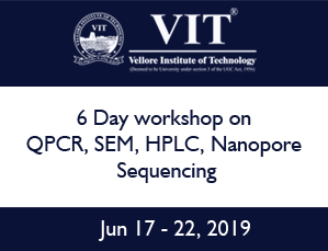 6 Day workshop on QPCR, SEM, HPLC, Nanopore Sequencing