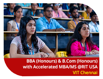 BBA (Honours) with specialization (Optional: 2 + 2 BS degree from RIT, USA) & B.Com (Honours) with specialization