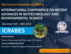  International Conference on Recent Advances in Biotechnology and Environmental Science (ICRABES)