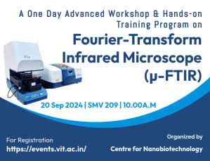 A One Day Advanced Workshop & Hands-on Training Program on Fourier-Transform Infrared Microscope (µ-FTIR) A One Day Advanced Workshop & Hands-on Training Program on Fourier-Transform Infrared Microscope (µ-FTIR)