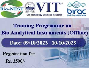 Training Programme on Bio Analytical Instruments (Offline) Training Programme on Bio Analytical Instruments (Offline)