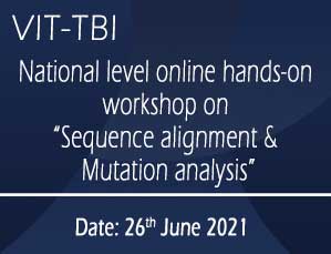 National level online hands-on workshop on Sequence alignment & Mutation analysis National level online hands-on workshop on Sequence alignment & Mutation analysis