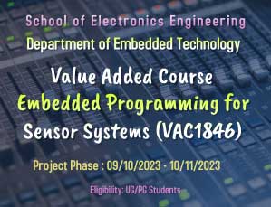 Value Added Course Embedded Programming for Sensor Systems (VAC1846)