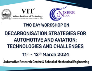 Two day workshop on Decarbonisation strategies for Automotive and Aviation : Technologies and Challenges Two day workshop on Decarbonisation strategies for Automotive and Aviation : Technologies and Challenges