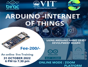 Online Workshop on ARDUINO - INTERNET OF THINGS Online Workshop on ARDUINO - INTERNET OF THINGS