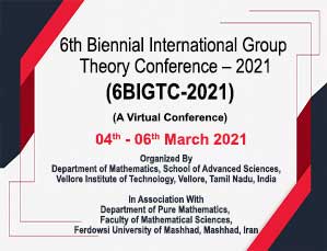 6th Biennial International Group Theory Conference - 2021