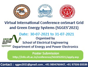 Virtual International Conference on Smart Grid and Green Energy Systems