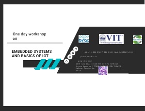 ONE DAY WORKSHOP ON EMBEDDED SYSTEMS AND BASICS OF IOT ONE DAY WORKSHOP ON EMBEDDED SYSTEMS AND BASICS OF IOT