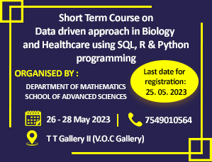 3-day Short term course on Data-driven approach in Biology and Healthcare using SQL, R & Python programming