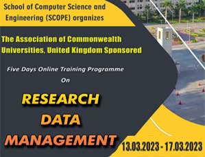 Five Days Online Training Programme On Reseach Data Management